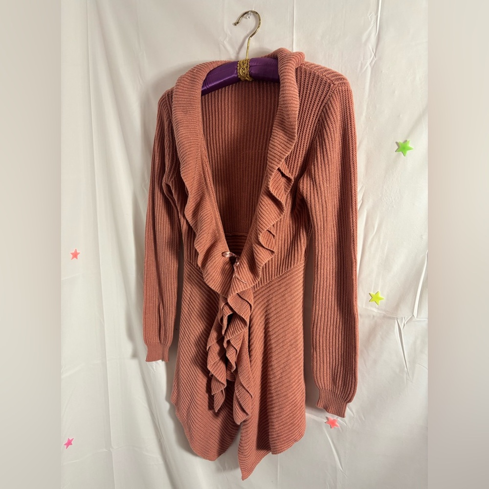 Penny‎ Lane Style Dusty Rose Knit Cardigan Size S